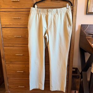 Under Armour mens Drive golf pants, size 36 x 30, khaki, lightly worn